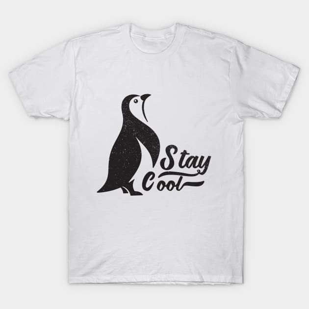 Penguin Stay Cool T-Shirt by mouze_art